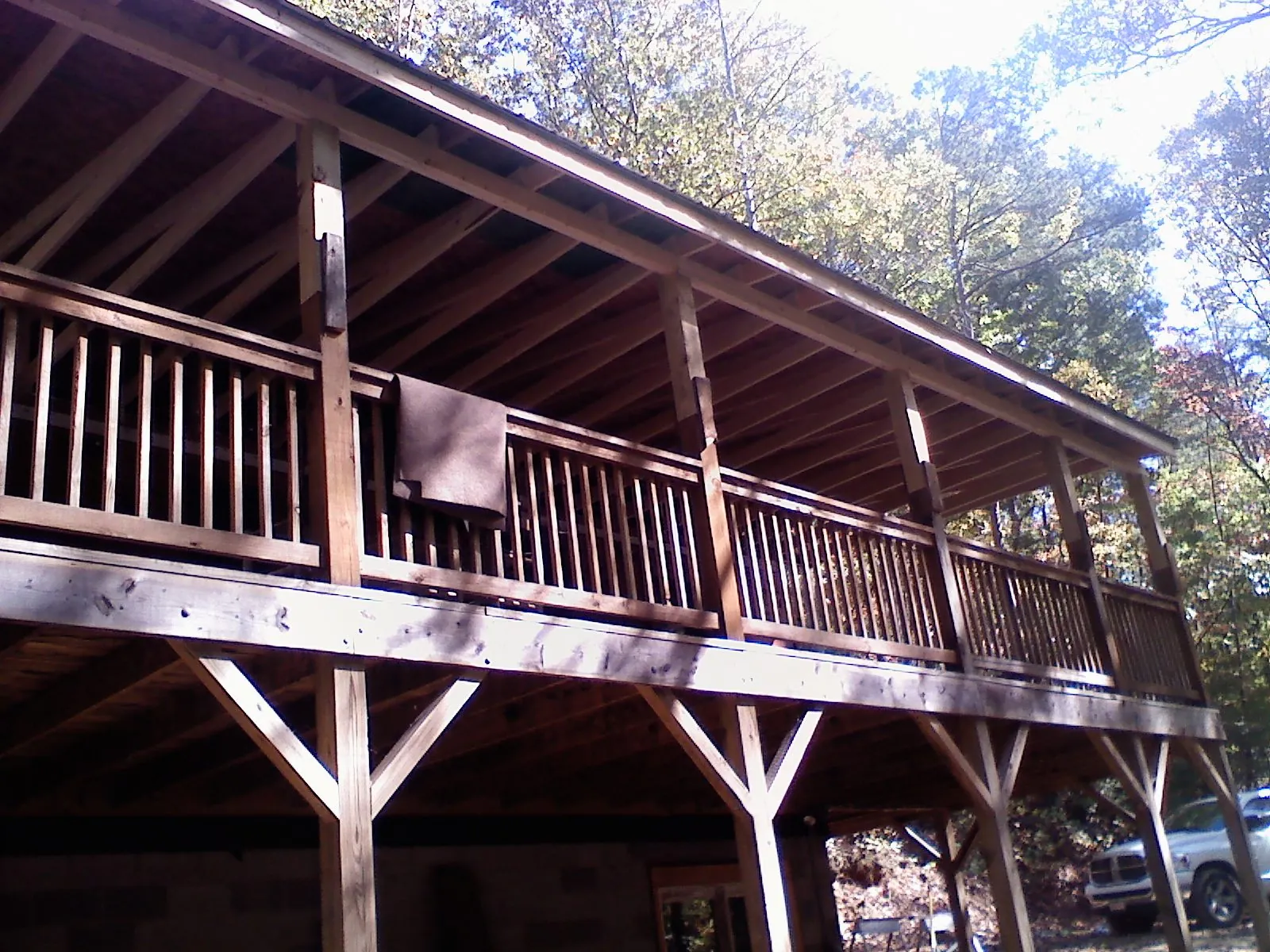Timber framing under a new elevated porch and deck — Roof Leak Repair in Mathews by Roofing Brothers